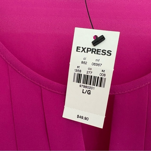 NWT Express Long Sleeve Notched Top Size L - Picture 6 of 7